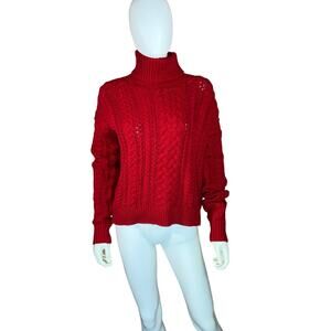 LAUREN Ralph Lauren Cable-Knit Cotton-Blend Turtleneck  Women's Sweater XXL NWT